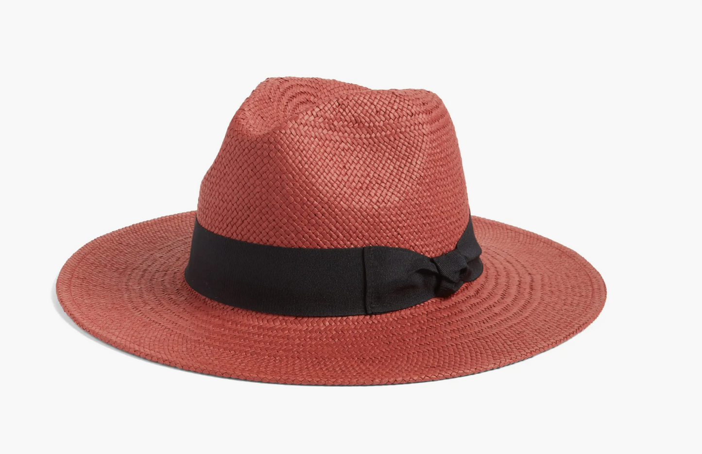 Paper Straw Panama Hat: Rust